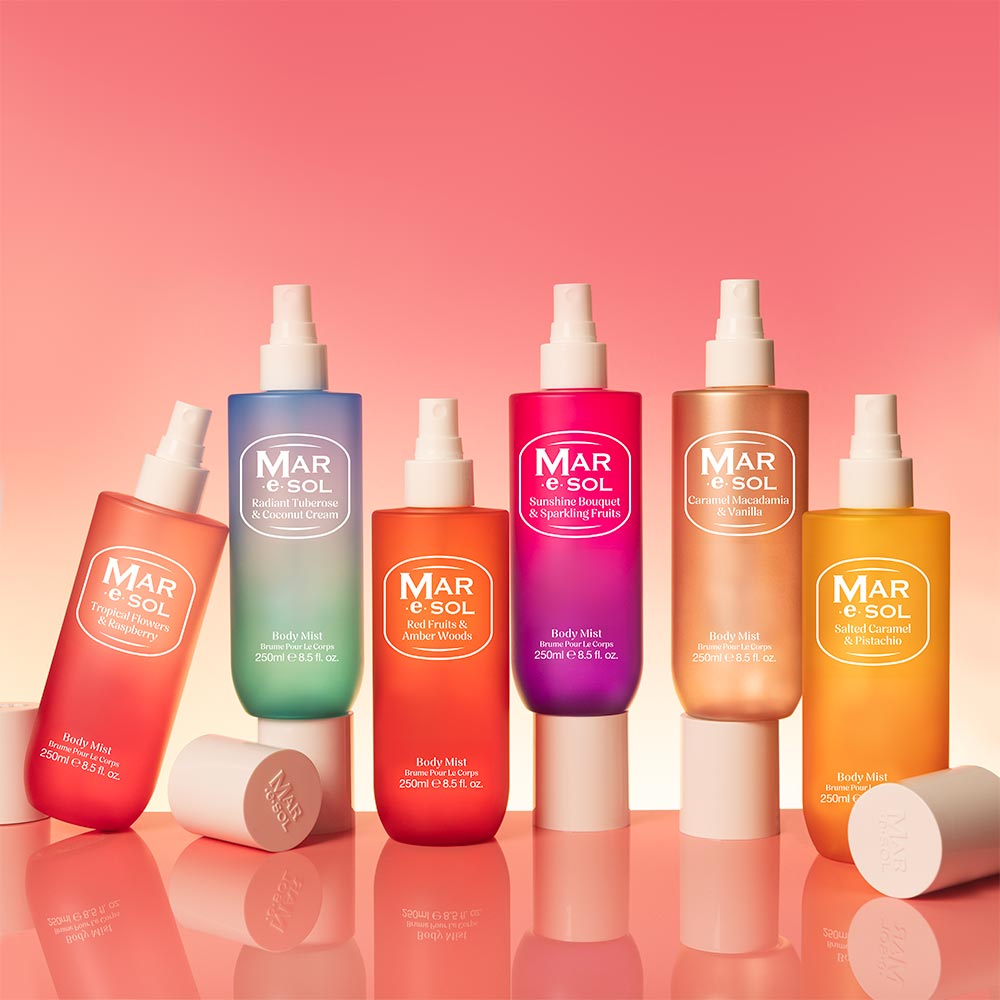 Brume Corporelle Mar e Sol Crème de Coco, Fleurs Blanches, Ambre Vanillé - 250ml