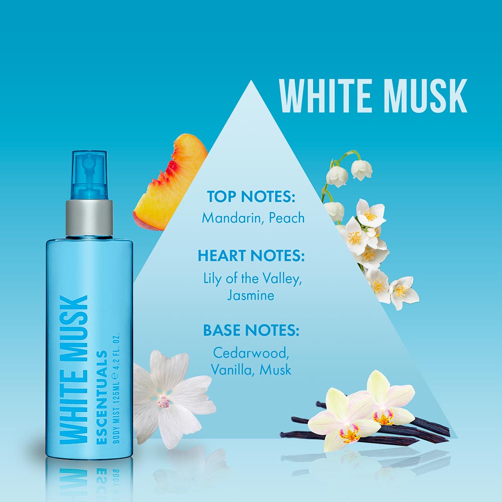 Brume Corps Escentuals Musc Blanc - Petit Format 125ml