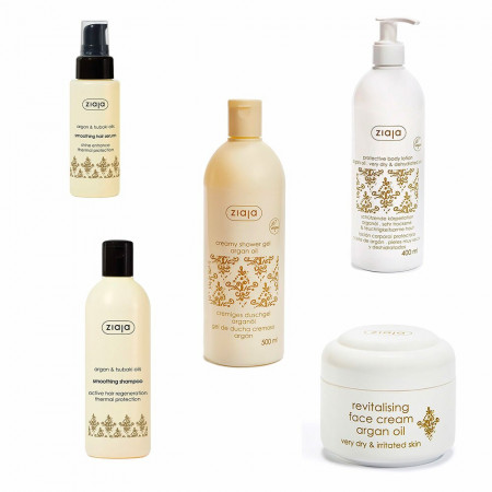 Assortiment Régénérant Peau & Cheveux Lisses à l'Huile d'Argan 