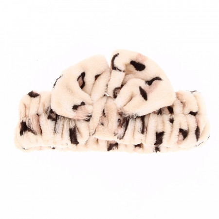 Bandeau Peluche Léopard avec Noeud 