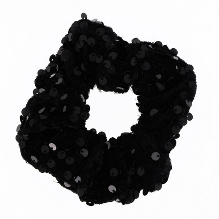 Chouchou Noir à Strass 