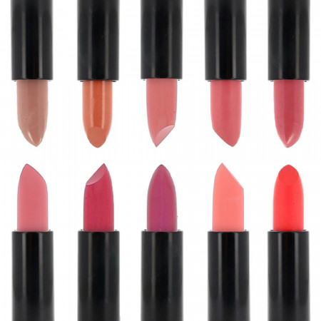 Kit 10 Rouges à Lèvres Tons Rosés & Naturels 