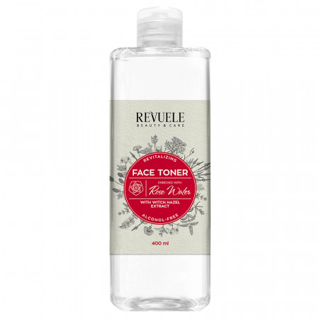 Tonique Visage Apaisant à l'Eau de Rose & Hamamelis - Maxi Format 400ml 