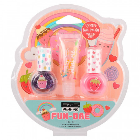 Trio de Vernis à Ongles & Lipgloss Fun-Dae *Mini Me* 