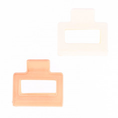 Pinces à Cheveux Beige Mat & Glass Pink x2