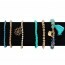Lot de 6 Bracelets Perlés Bleu Pendentif Fleur