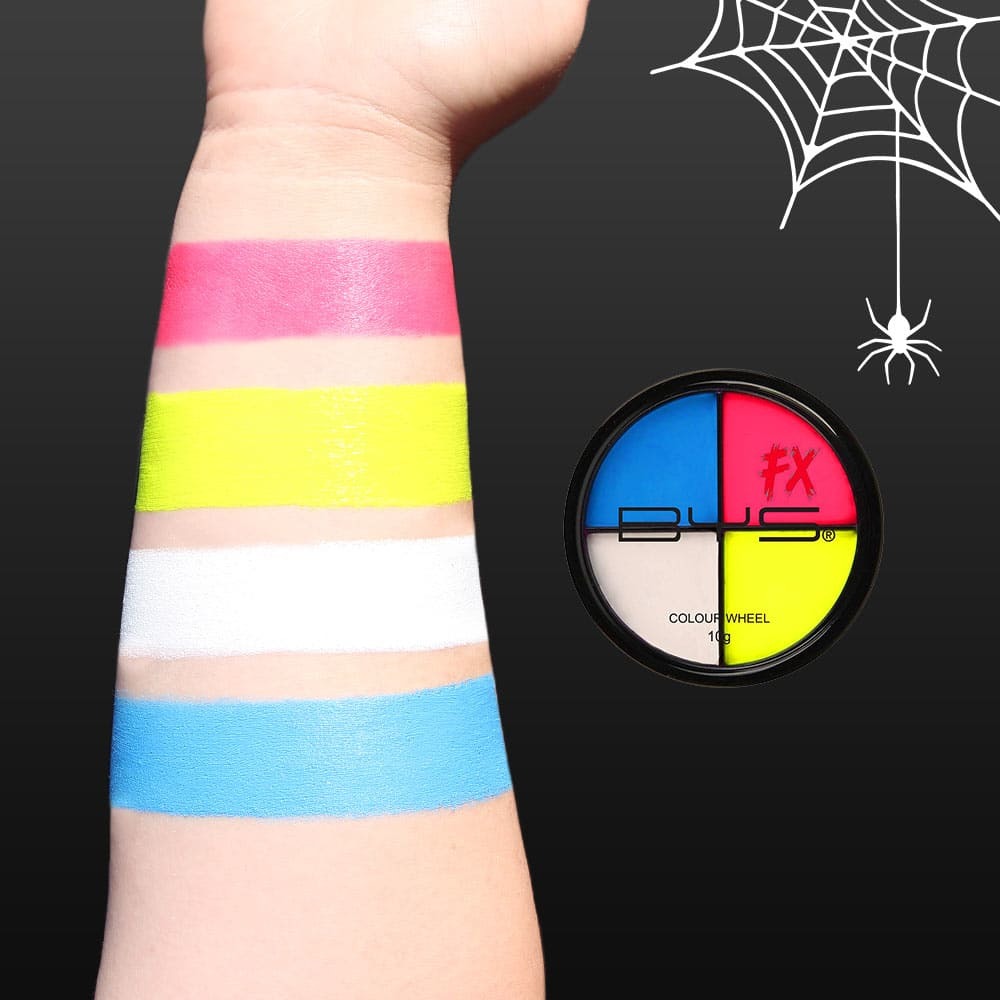 Palette Maquillage Halloween Fluo  4 fards  effets sp ciaux