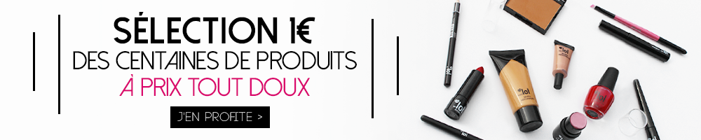 Plus de 200 produits make-up et accessoires à 1 euro seulement !